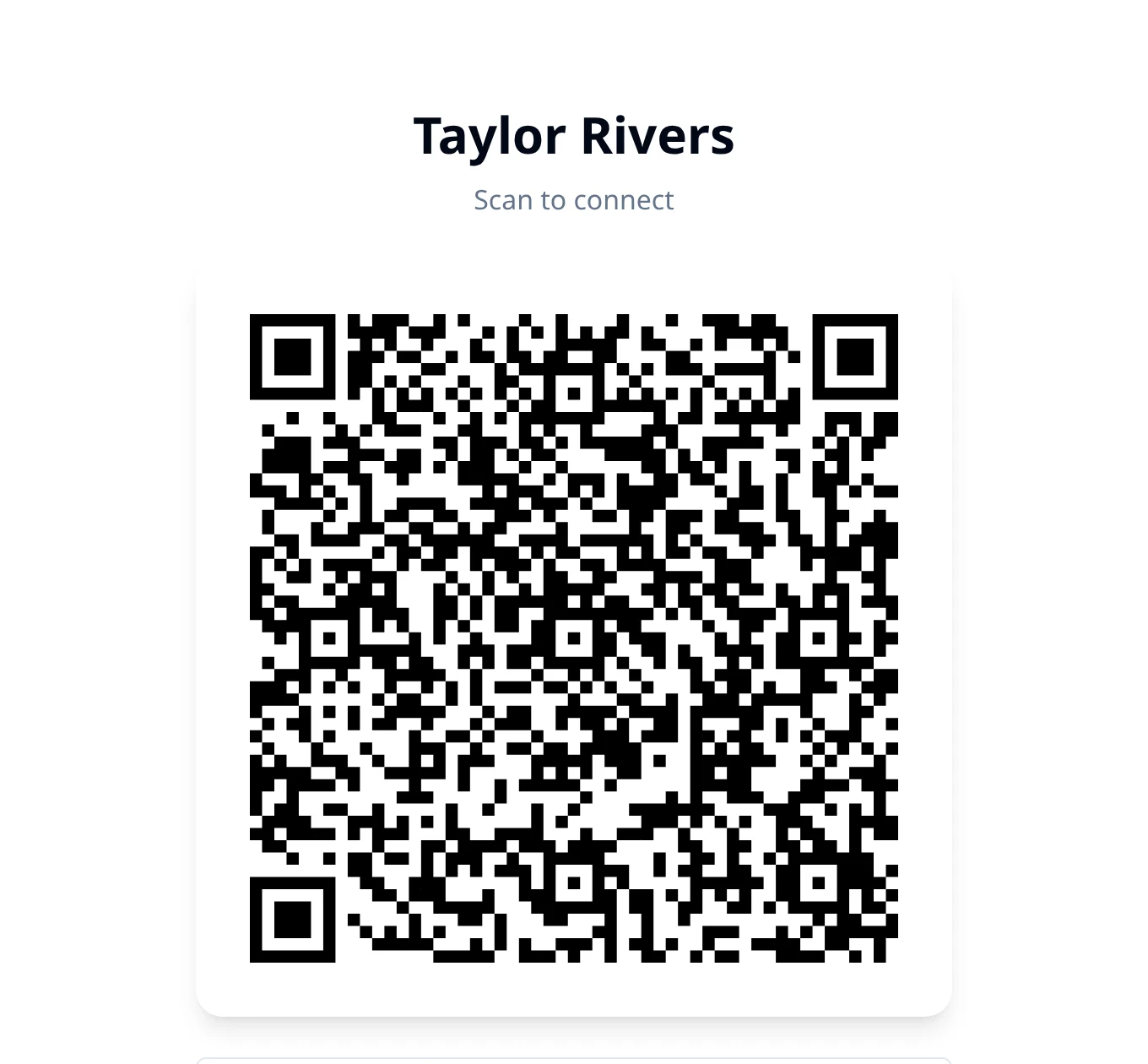 Flourish Networking QR contact card